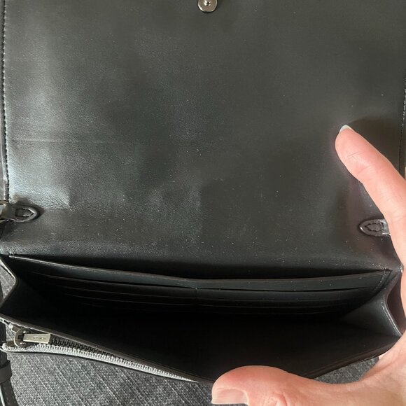 NWOT Coach Foldover Crossbody Clutch with Metal Tea Rose Tooling - Picture 6 of 7